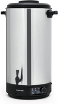 Dystrybutor gorącej wody KLARSTEIN – 60 l, 2500 W, Srebrny, stal nierdzewna – Distributor, drewno, Kuchnia