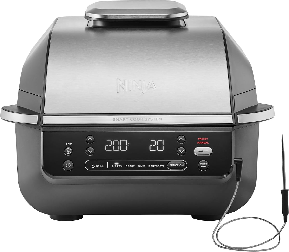 NINJA Grill – EG351EU, 5.7 l, Czarny, elektryczny – 5-in-1 EG351Termometr UE, 5 trybów 5-en-1 EG351EU