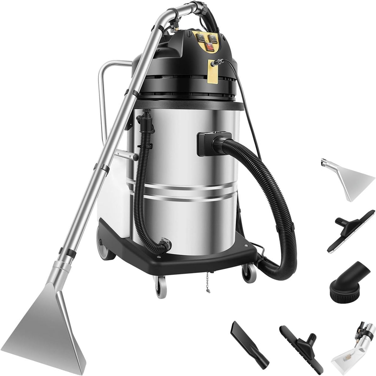 Odkurzacz DHMYDPDZ, 60 l, 2100 W, Czarny – profesjonalny, 6 dysz próżniowych