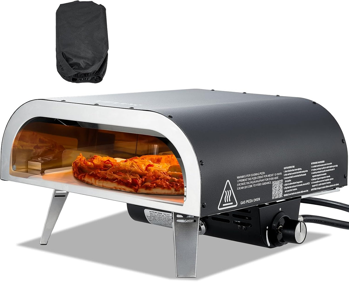 VEVOR Piec do pizzy, 5 cm, Czarny – składana konstrukcja, Elektryczny piekarnik do pizzy, przenośny, plener – kemping