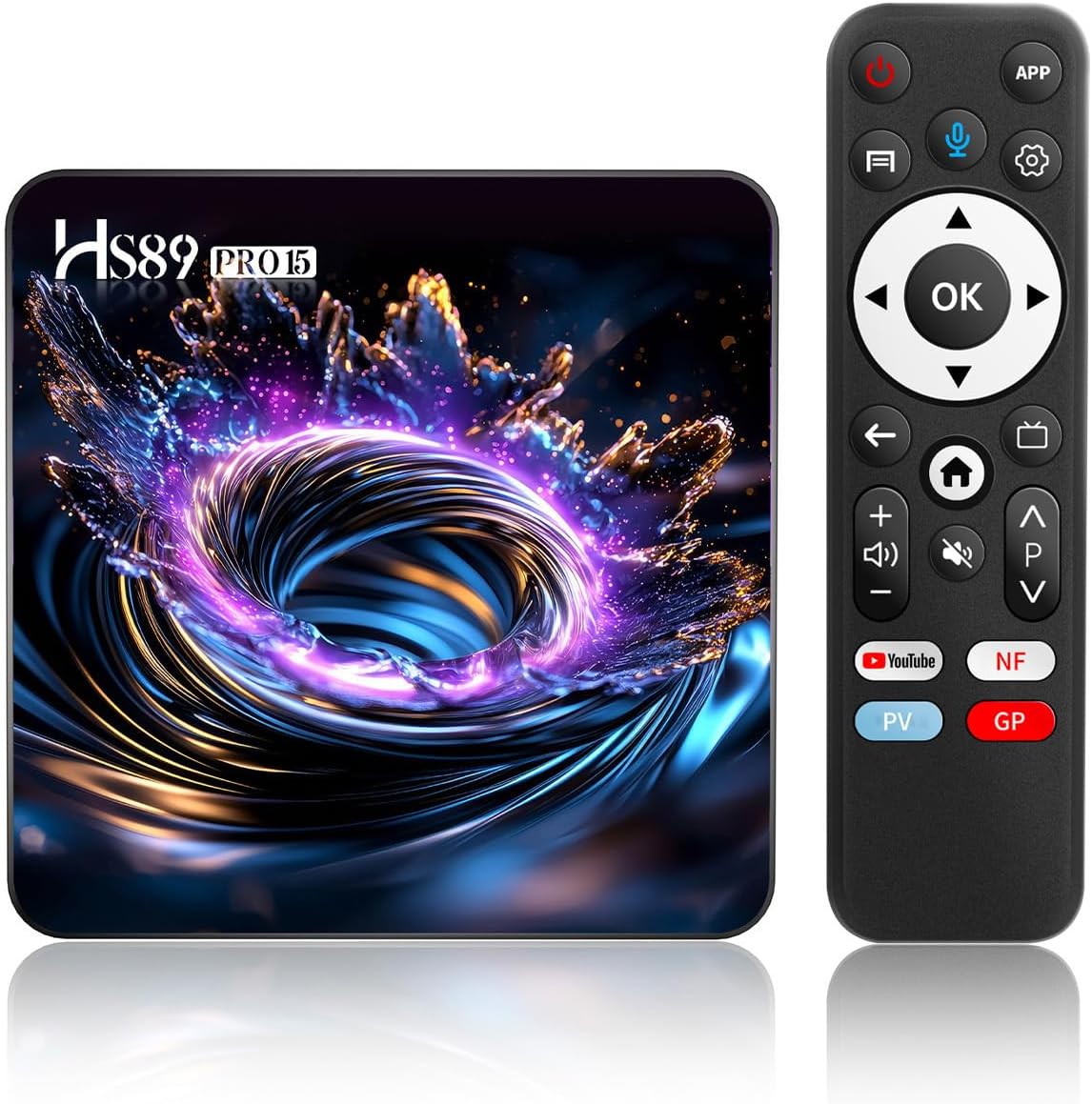 Dulmssxy Telewizor Smart TV, HS89, 100 M, 2.4 G – Czarny, USB, Bluetooth, Wi-Fi – Smart TV HS89 RK3539, 4K UHD, efekt 3D, Android OS