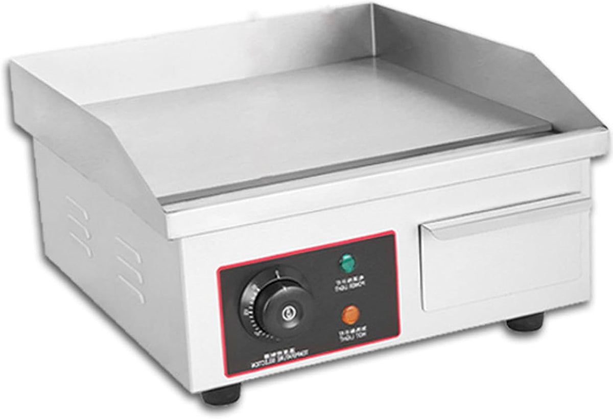Grill RUYICZB – 36X30 cm, 1500 W, Srebrny, stal nierdzewna – elektryczny, Plancha, 50 do 300°C, termostat
