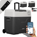 AREBOS Lodówka, 47 l, 60 W, 47 dB – Biały, USB, kółka poruszające się, elektryczne z regulatorem APP dla chłodu – zamrażania i utrzymania ciepła