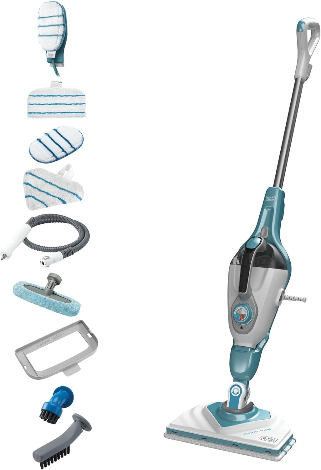 Myjka parowa BLACK+DECKER – BHSM166DSM-QS, Czarny, czarny+DECKER, czerni 2-en-1