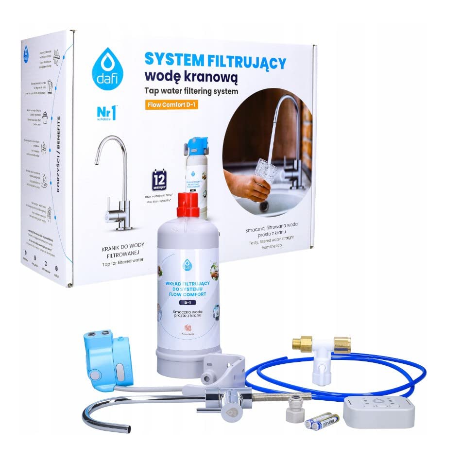 Filtr do wody Dafi – system filtracji wody, Czarny, Zlew kuchenny, wbudowany – Filtr, System filtrowania wody z FLOW COMFORT System filtrowania wody