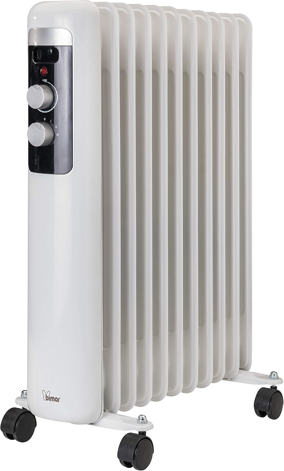 Grzejniki Bimar, HO411 – 240 V, 2000 W, Szary, Inteligentny termostat – przenośne, 3 możliwości ogrzewania, przenośny, regulowany termostat