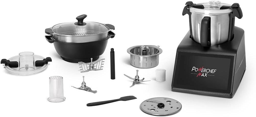 Robot kuchenny Schneider, SCCM2310FM, 4.5 l, 38,8 x 30 x 38,8 cm – Czarny, Wi-Fi, SCCM2310FM Równowaga, Robot – dotyk, 2 strefy temperatury