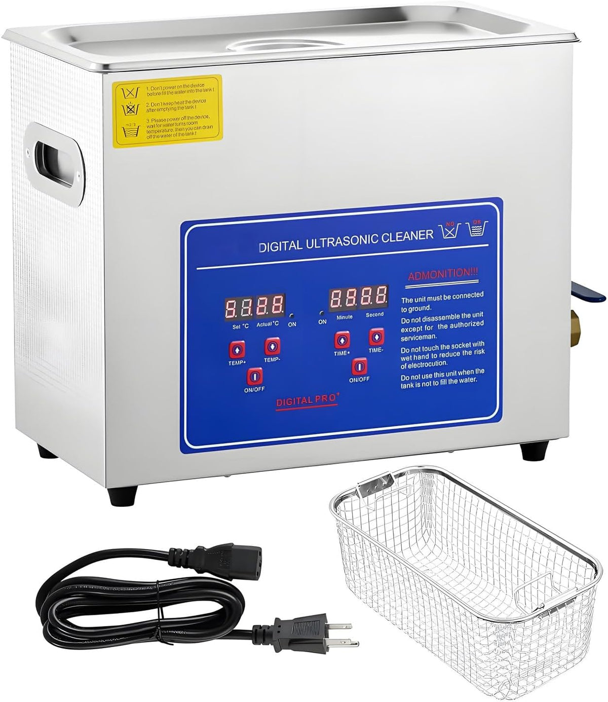 Grzejnik elektryczny DNEPEI, 10 l, 120 V, Czarny – licznik czasowy, przemysłowy, profesjonalny, Środki do czyszczenia ultradźwięków 10 l