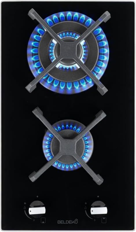 Płyta grzewcza BELDEKO, 5200 W – Czarny, Płyta gazowa, 2 pola grzewcze, piec gazowy