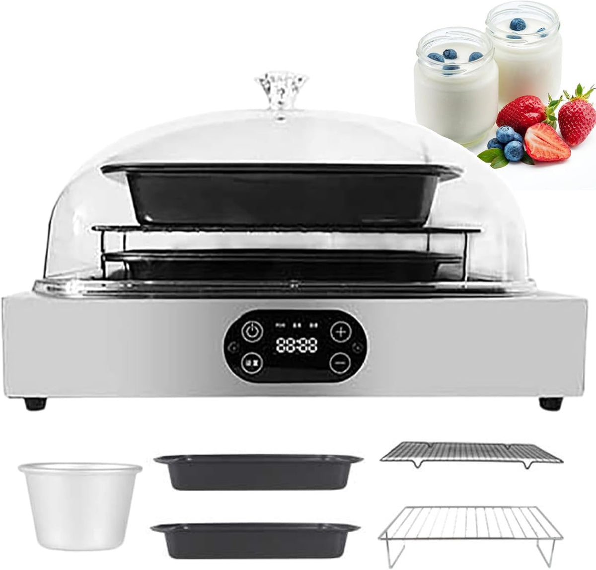 forplubossmmp Maszyny do chleba, 290 mm, 4,5 kg, Czarny – stal nierdzewna, Maszyna, Profesjonalne, dla Yaourt – Regulowane
