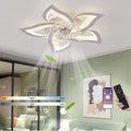 Wentylator sufitowy MiiR, 50 W, 69 x 13 cm, Biały – oświetlenie LED, pilot zdalnego sterowania, Wentylator, dekoracja pokoju dziennego – tłumik
