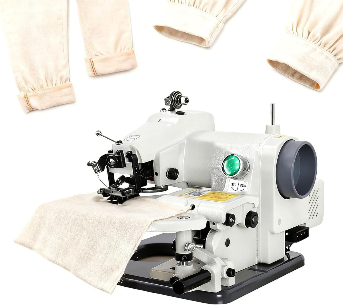 GZGHRZQS Maszyna do szycia – 39,5 x 35,5 x 33 cm, 1200 obr./min, 14,5 kg, Czarny – regulowana wysokość, elektryczna, profesjonalna, do odzieży