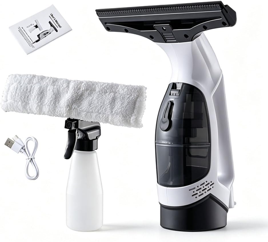 Grzechotniki prysznicowe, 106 cm, 150 ml – Czarny, praca bezprzewodowa, Czyszczarka, duży zbiornik – bezprzewodowy