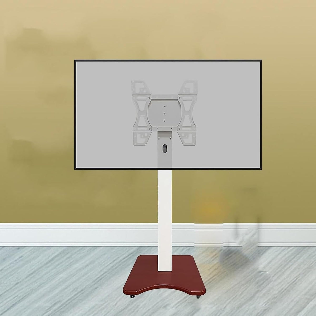 Stojaki podłogowe – 50 cali, 30 kg, Czarny, regulowana wysokość – 50 'Szafa TV, koła ruchome, 90 ° obrotu, łatwa mobilność dla domu i biura