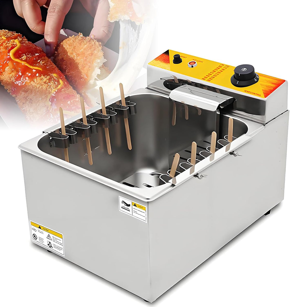 Aparatura do hot dogów SHENGSHIYU, 580 x 370 x 370 mm, 7,5 kg – Czarny, stal nierdzewna, Hot Dogs Maszyna