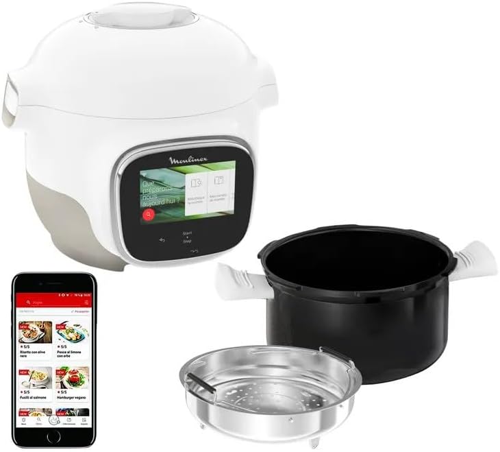 Kuchenki wielofunkcyjne Moulinex – CE922110, 900 W, Biały, Wi-Fi – CE922110 Wielofunkcyjna kuchenka elektryczna, dotyk