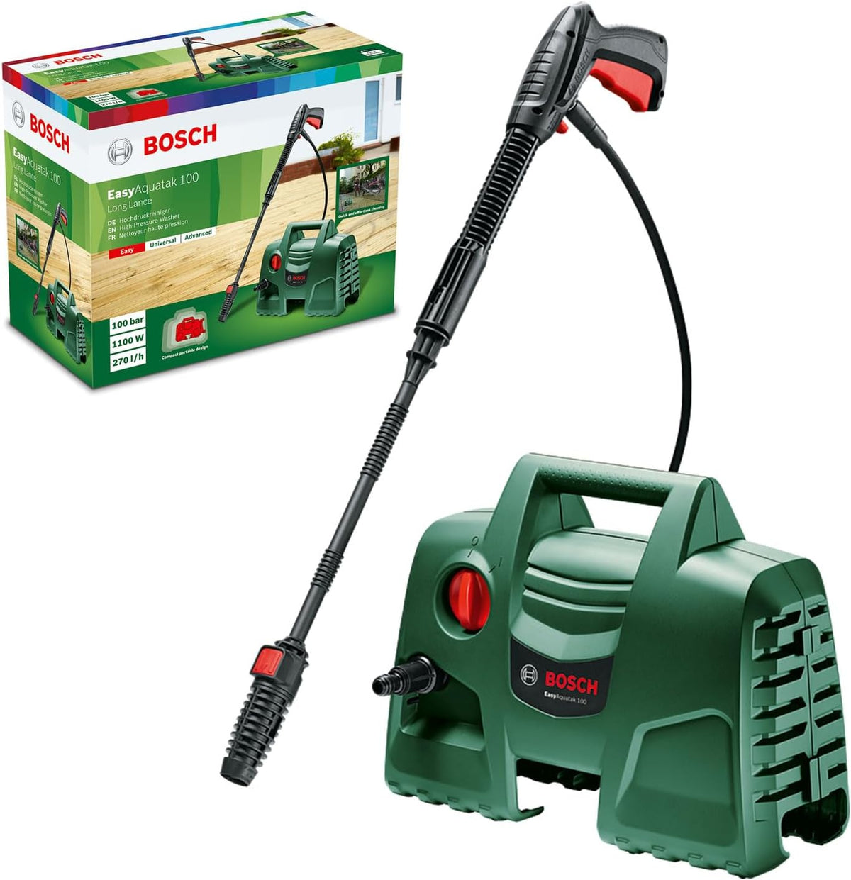 Bosch Myjka ciśnieniowa, myjka wysokociśnieniowa, 1200 W – 300 l, 5 m, Czarny, Wysokie ciśnienie czyszczarka – Wysokie ciśnienie prasy