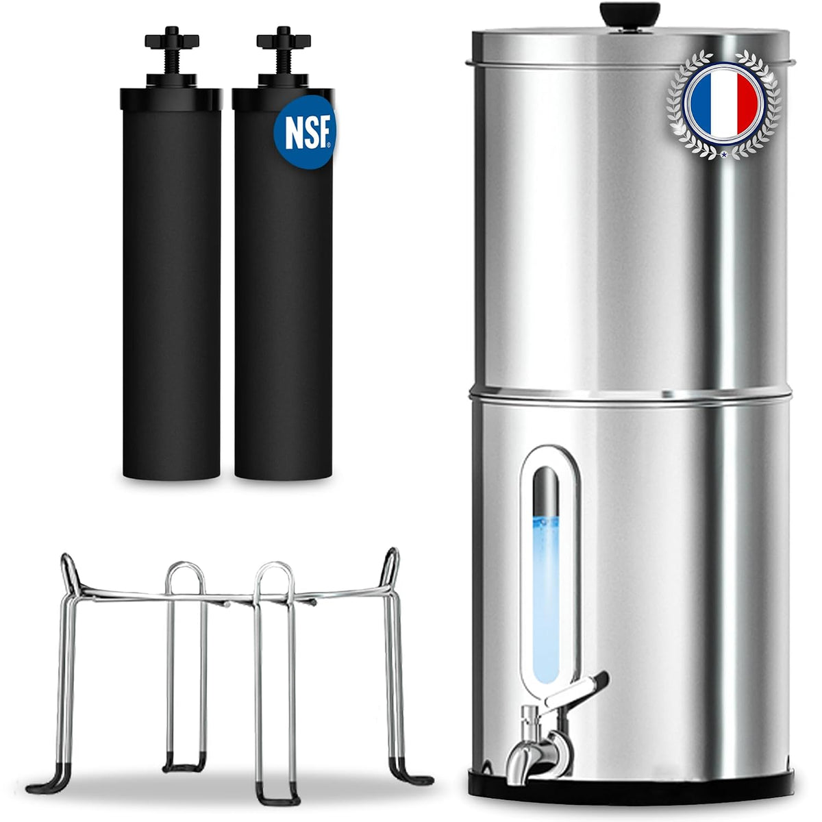 Filtr do wody orinko, system filtracji wody – 8.5 l, Biały, Kuchnia Kran, Filtr wodny przez grawitację 8.5 l