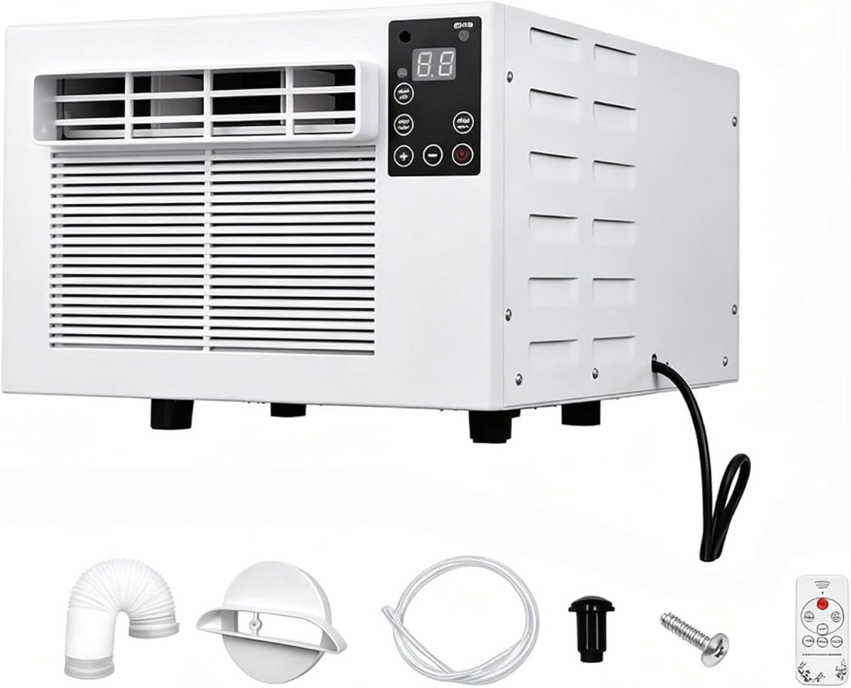 Cashwise Klimatyzator, 38 dB – 10 kg, 5 m, Biały, oświetlenie LED – pilot zdalnego sterowania, automatyczne wyłączanie, przenośny, plener