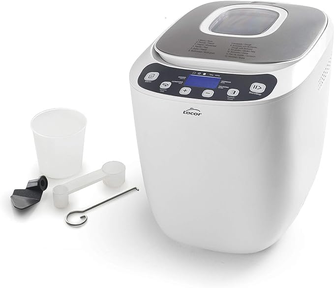 Maszyny do chleba Suinga, 550 W, 700 g – Biały, Chleb, 12 programów i specjalne bez glutenu, maszyny do wyrobu chleba – ciasto, ekran LCD