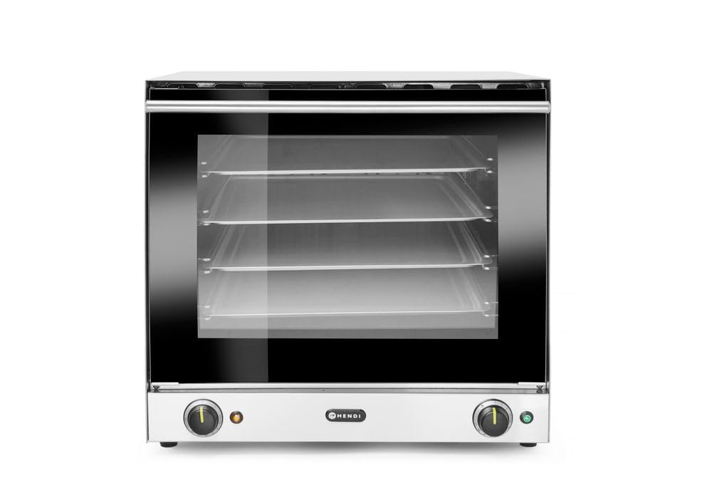 Piekarniki HENDI, H90, 2670 W – 230 V, 570 mm, Srebrny, stal nierdzewna – Piec elektryczny H90 0- 120min, 50 do 300°C, licznik, profesjonalny