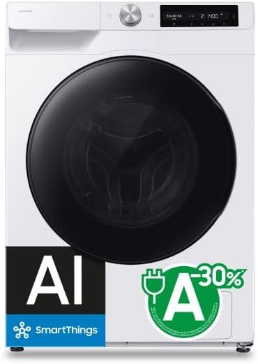 Samsung Pralka – WD90HG6U94BEU3, 9 Kg, 1400 obr./min, Biały – 6 Kg 1400 obr./min, suszarka
