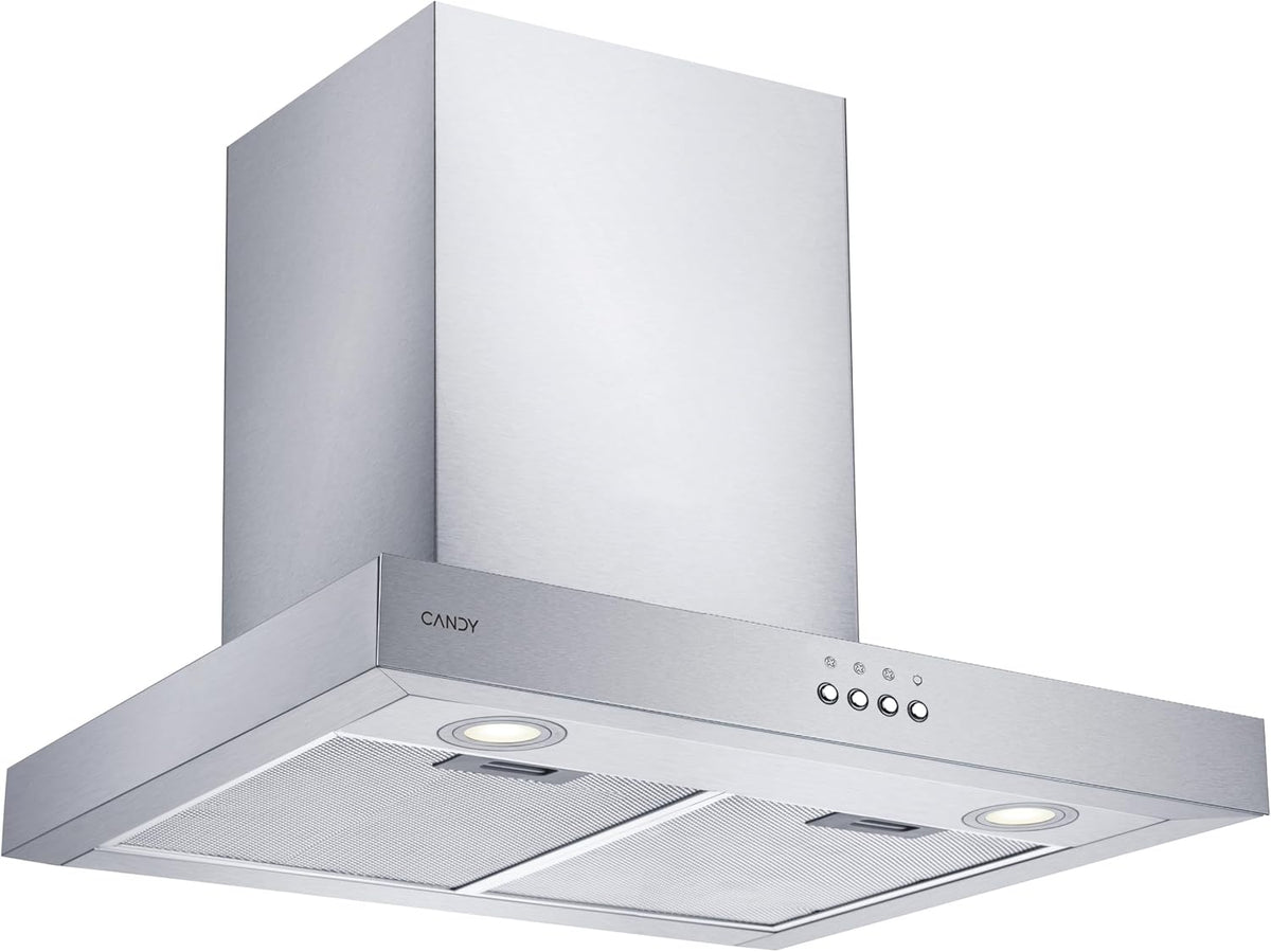 CANDY Okap kuchenny, CMB655X, 150 mm, 213 W – Czarny / Srebrny, metal, oświetlenie LED, montaż ścienny – Okap dekoracyjny ścienny CMB655X