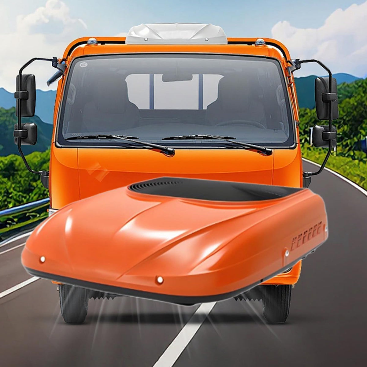 Klimatyzator, 25 x 35 cm, 2000 W, 12 V – Biały, cichy, kemping, potężny i cichy – domy motorowe