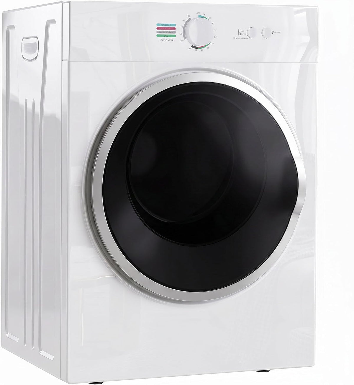 HOMCOM Pralki i suszarki, 1020 W – 3 kg, 49 l, Srebrny, stal nierdzewna – Suszarka, 4 programów, montaż ścienny, ogrzewanie ceramiczne PTC