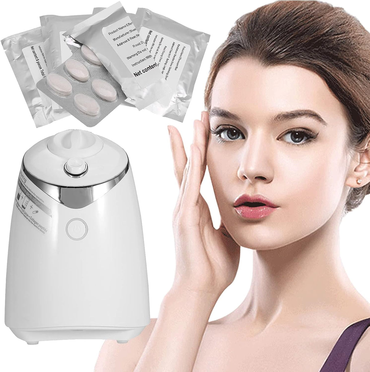 Maski Gegong, 240 V – 60 ml, 90 W, Czarny, Maszyna do masek – Maska, Uzdatnianie twarzy