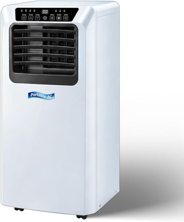 HUGGWRT Klimatyzator przenośny – klimatyzator mobilny, 30 m, 12000 BTU, 65 dB – Biały, Wi-Fi, Klimatyzator BTU 4 4- in-1, minutnik