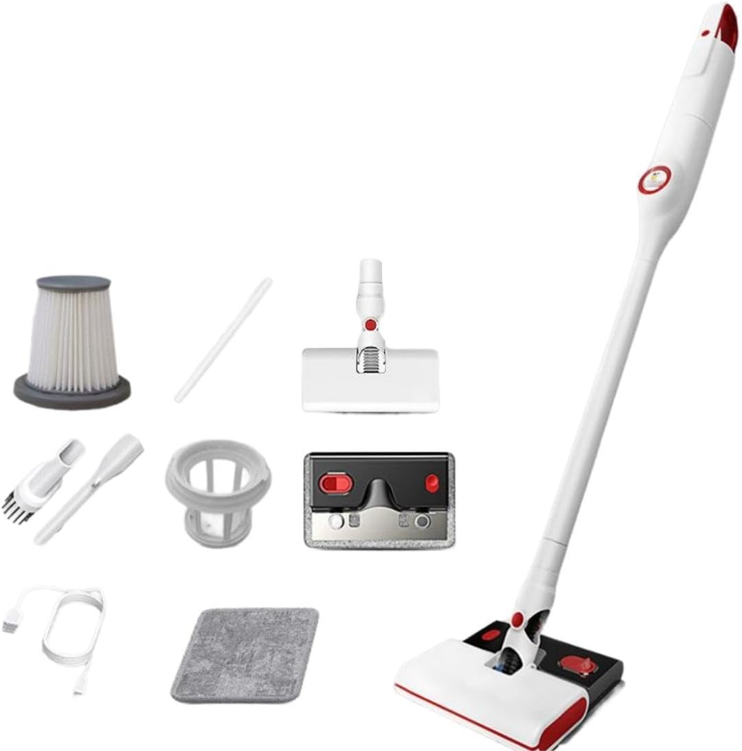 Odkurzacz pionowy LANMOU, odkurzacz bezprzewodowy – 150 W, 4,6 kg, Czarny, praca bezprzewodowa – potężne bezprzewodowe odkurzacze, parowe