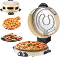 Piec do pizzy, 40 cm, 2200 W, Czarny / Srebrny – składana konstrukcja, Elektryczny, przenośny, 40 cm kamienny podstawa