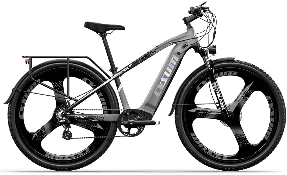 Rower cysum – 48 V, 672 Wh, 29 cali, Czarny/Szary – oświetlenie LED, Speedy elektryczny górski, dla dorosłych, zasięg 100 km – moment obrotowy 75 Nm