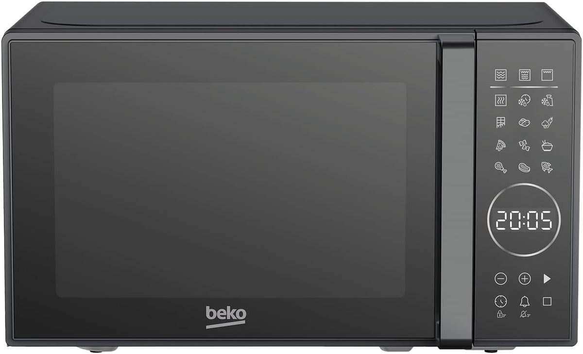 BEKO Grill, MGC20130BB, 20 litrów, 1000 W – Czarny, timer, MGC20130BB - Kuchenka mikrofalowa z em 20 litrów, Cyfrowy zegar – Wolnostojący