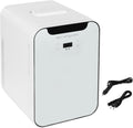 Minilodówka DAOHHFO – mała lodówka, 20 l, 22,2 x 21,7 x 33,7 cm, 240 V – Biały, kompresor, Lodówka, 2 strefy temperaturowe – mała chłodziarka, minibar