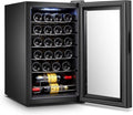Chłodziarka do wina Wintem – V/50, 220 V, 70 l, Czarny – oświetlenie LED, Model V, 220 V / 50 Hz, 5 półek i – 24 butelki