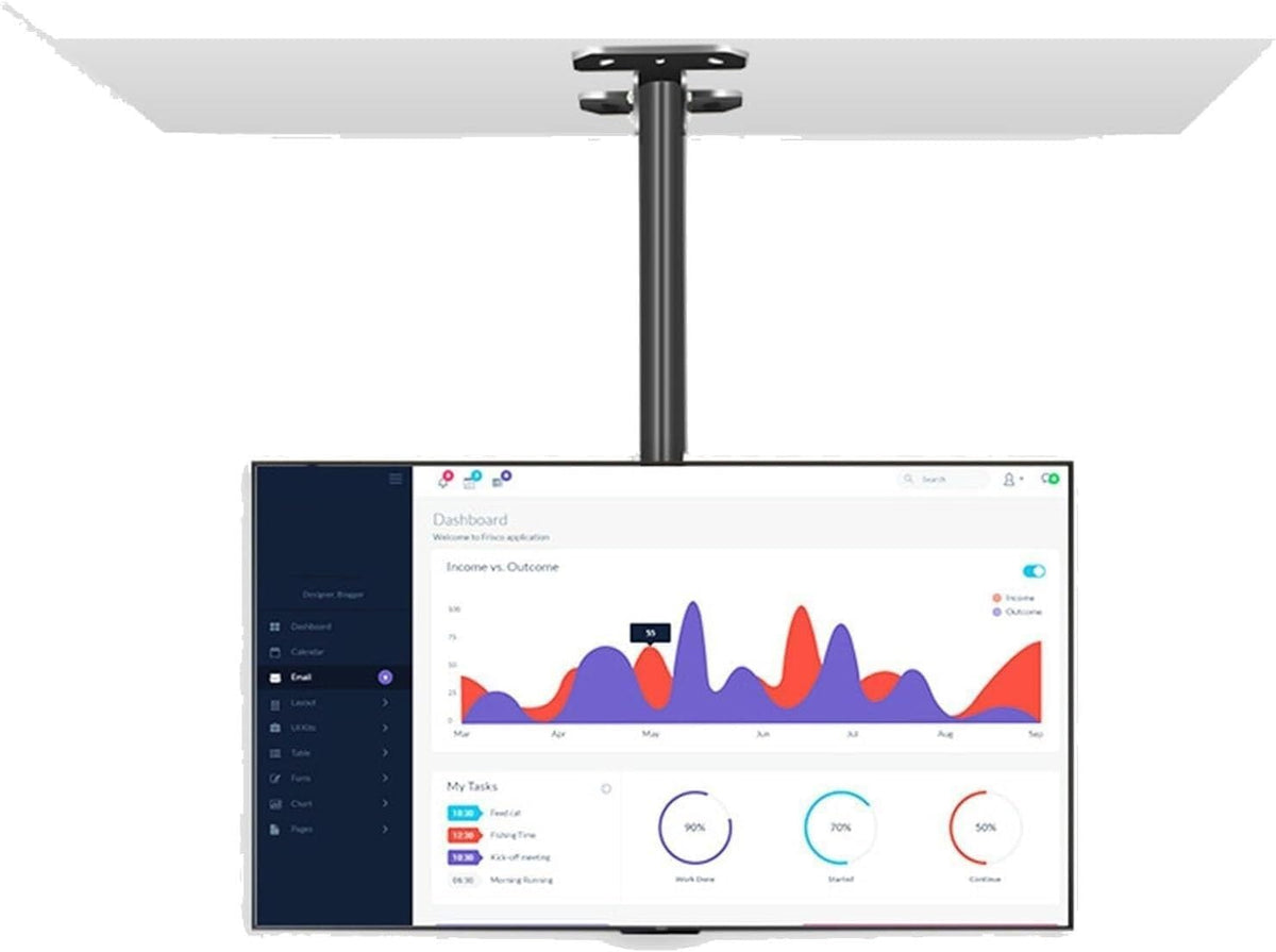 Telewizor Smart TV, 85 cali, Czarny, Monitor – Winda telewizyjna, Stojak na telewizor Swivel- swivel, Nadaje się do telewizorów 37- 85 cali