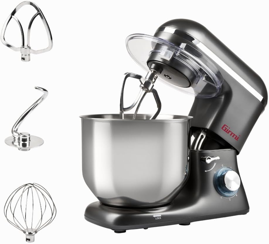 Girmi Mikser, IM46, 8 l, 3 kg – 1400 W, Szary, aluminium, IM46 urządzenie do ugniatania Gastronomo 8 l – ciasto maks. 3 kg, moc: 1400 W (maks. 1800 W)