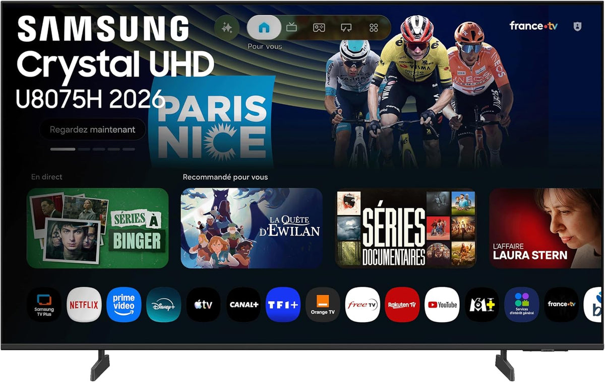 Samsung Telewizor Smart TV, U8075H, 43 cali, Czarny – U8075H Smart TV, 4K UHD, Vision AI Companion, Upgrading 4K – PurColor