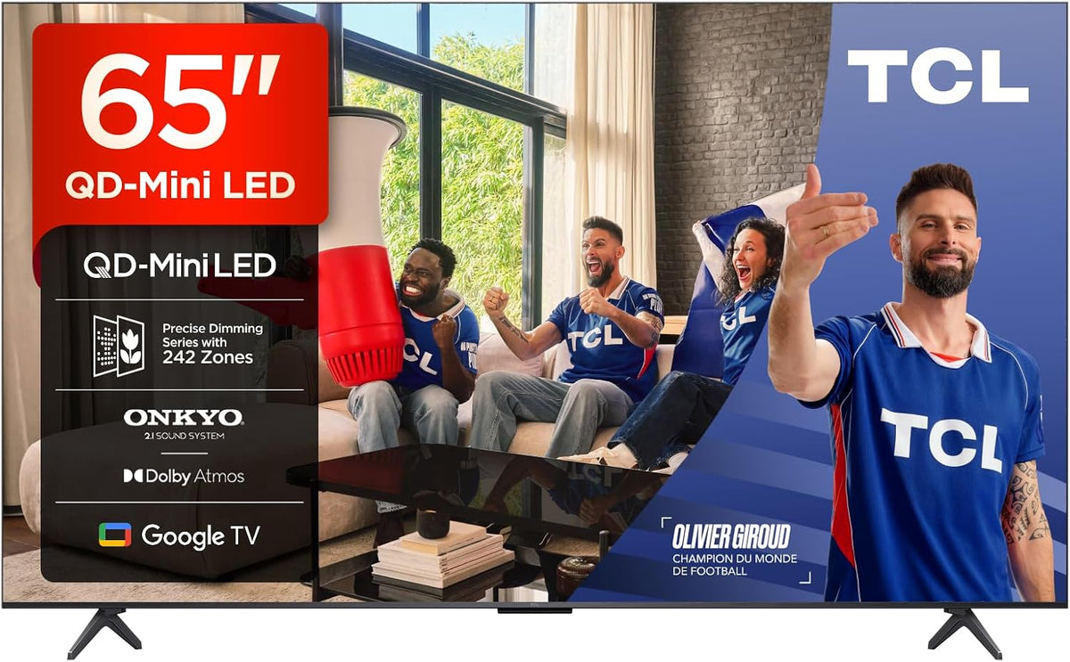 Telewizor Smart TV TCL – 65Q6C, Czarny, oświetlenie LED, telewizor – Google 65Q6C 1000nits Smart TV, 144 Hz, 4K UHD, Dolby Vision IQ i Atmos