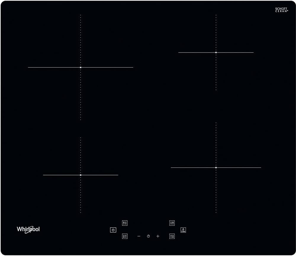 Whirlpool Płyta indukcyjna, kuchenka indukcyjna, Q4860 – 60 cm, Czarny, płyta grzewcza, 4 pola grzewcze – indukcyjny stół do gotowania