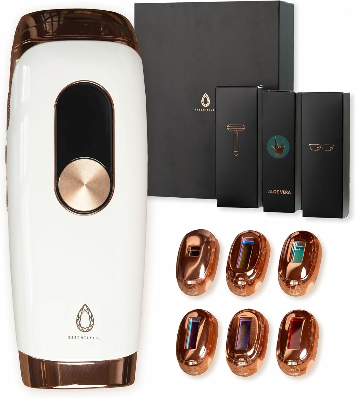 Ruby Essentials Depilatory IPL, Czarny – ochrona UV, depilator IPL, Urządzenie do usuwania włosów, Genie – IPL Genie