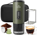 Ekspres do kawy Uiifuidy, 3 W, 50 ml – 20 bar, Czarny / Srebrny, USB, 3 w 1 – przenośny, espresso, z elektrycznym, 3 w 1 z torbą transportową i