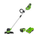 Greenworks Kosy spalinowe i trymery, G40LTK2, 30 cm – 40 V, 2 Ah, Zielony/Czarny/Srebrny, regulowana wysokość – składana konstrukcja