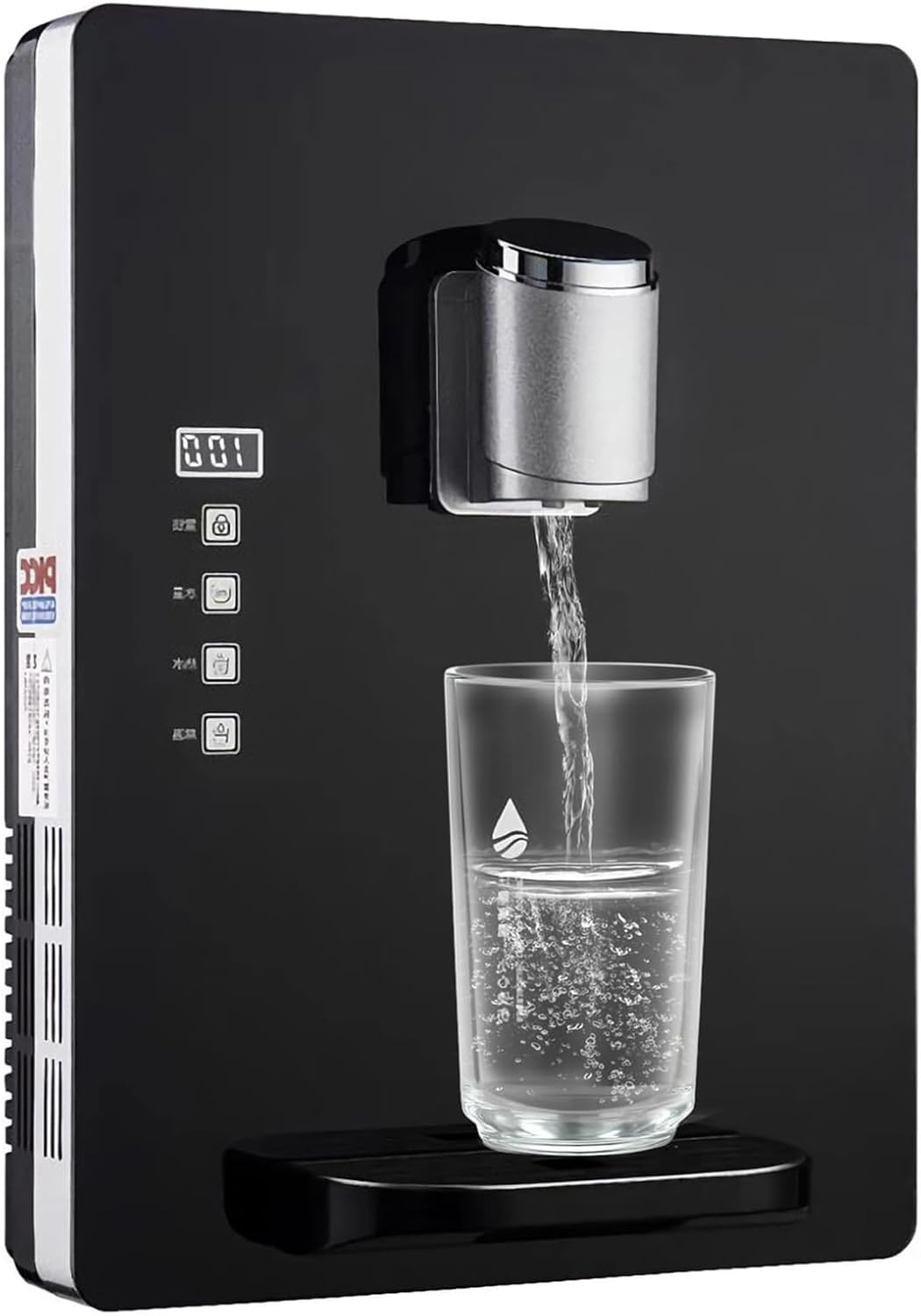 Dystrybutor gorącej wody, 2200 W, 32x17,2x43 cm, 30 l – Czarny, Piec wodny, dotyk, 2 strefy temperaturowe – ekran dotykowy