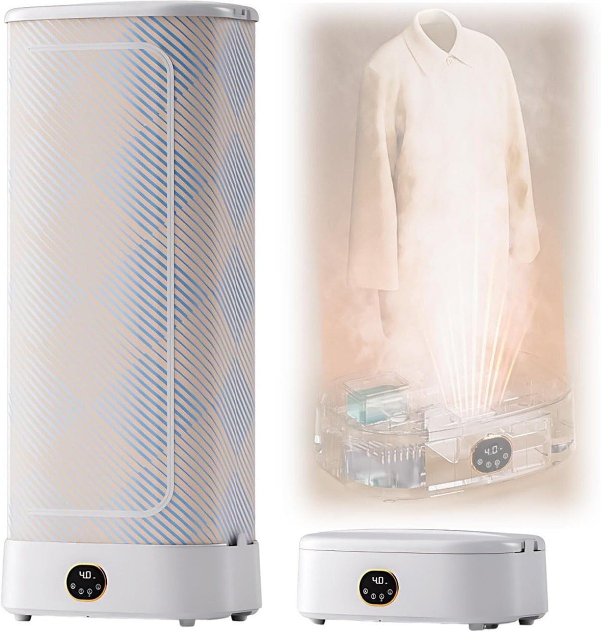 POADGBCN Żelazko parowe, 800 W, 1310 mm – Szary, automatyczne wyłączanie, Szafa