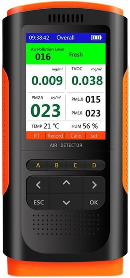 Czujniki CO2 SPORTARC, PM2, 5 V, Czarny – bezpieczeństwo sanitarne, biuro, szkoła, PM2 jakości powietrza cyfrowy tester – 5 wyposażony w 2