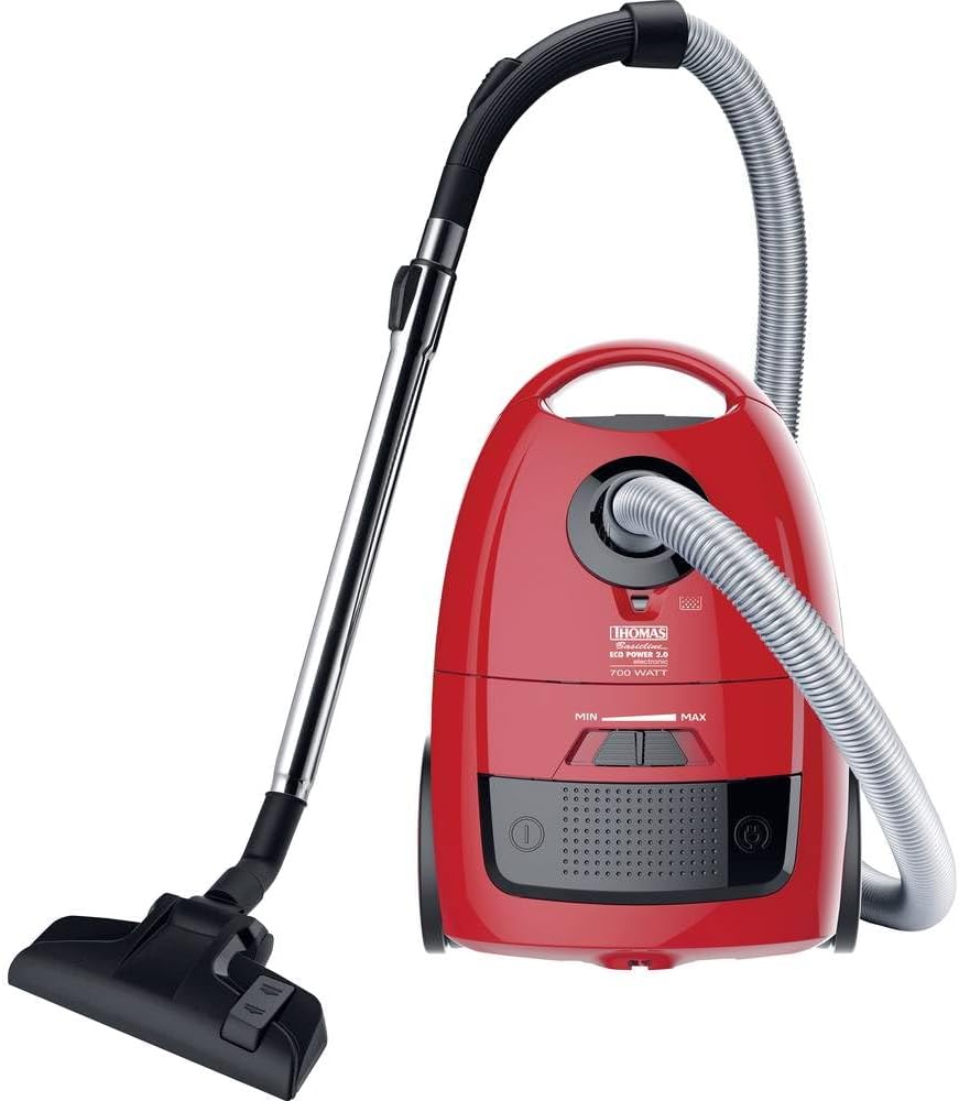 Odkurzacz Thomas, Czerwony/Czarny/Srebrny, 785038 Eco Power 2.0 z workiem – materiał rury: chrom, 1 ładunek, wielokolorowy