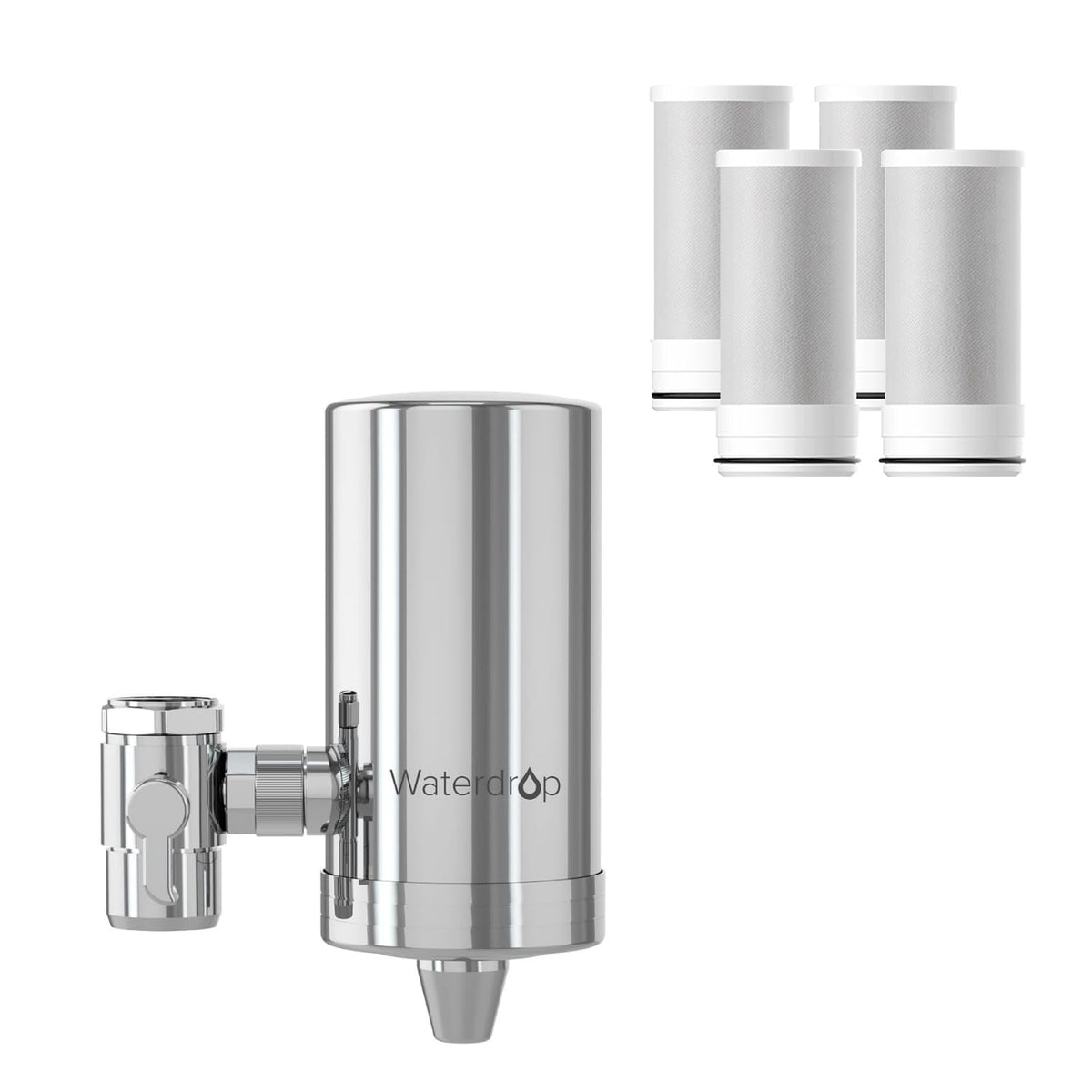 Waterdrop Zawory filtracyjne – FC-06, 1200 l, Srebrny, stal nierdzewna – 4 Filtry FC-06